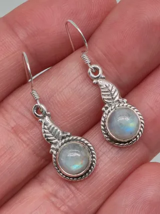 Pendientes Plata 925 y Piedra Luna