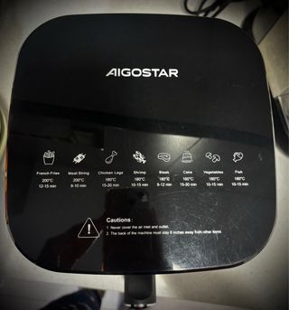 Freidora Aire 4.2L 1400W Negra Aigosta