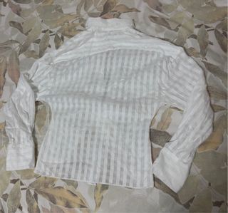 Camisa Zara Blanca Rayas