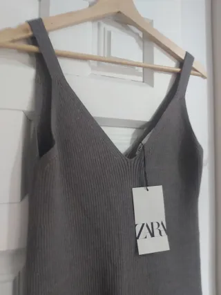 Vestido Zara gris talla L