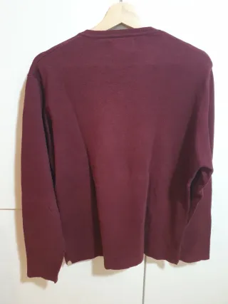 Jersey Springfield cuello pico burdeos T/L