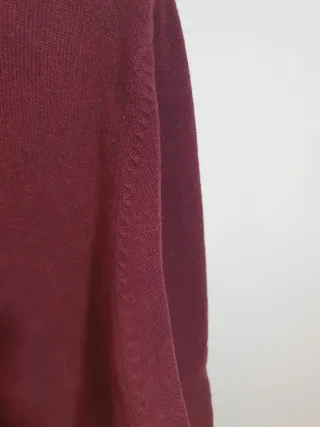 Jersey Springfield cuello pico burdeos T/L