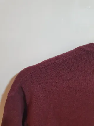 Jersey Springfield cuello pico burdeos T/L