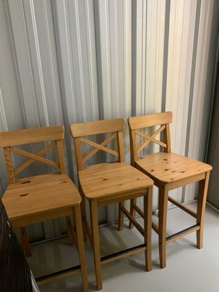 3 Sillas Altas de Madera, 35€ cada una