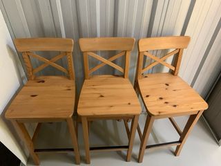 3 Sillas Altas de Madera, 35€ cada una