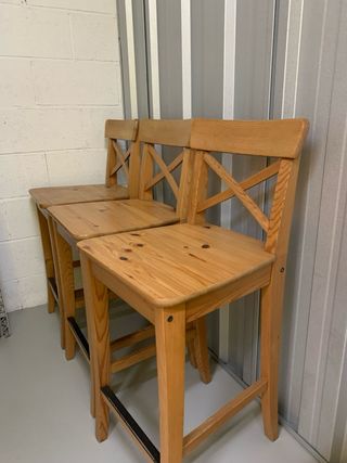 3 Sillas Altas de Madera, 35€ cada una