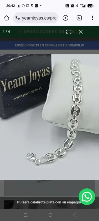 PULSERA PLATA LEY AUTÉNTICA 925