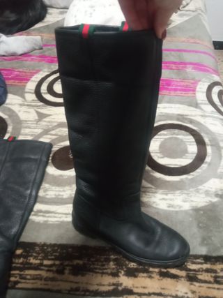 Botas de piel Gucci negras mujer