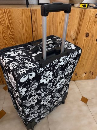 Maleta grande de viaje con estampado floral