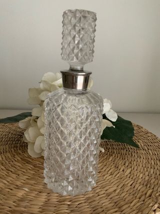 Juego tocador antiguo cristal tallado