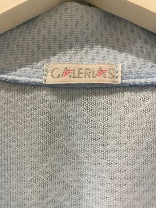 Bata mujer manga corta azul