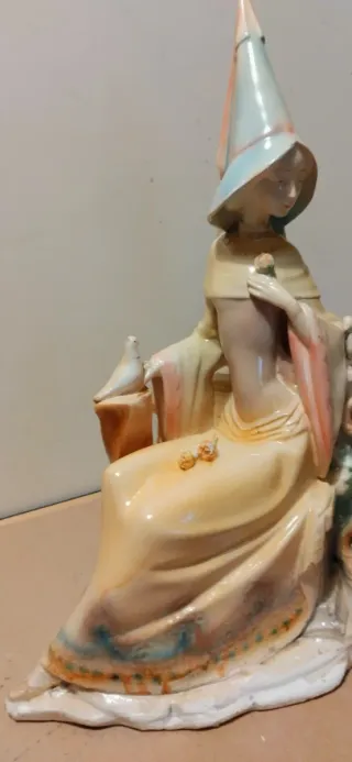 Figura Lladro Hada Paloma Blanca Porcelana