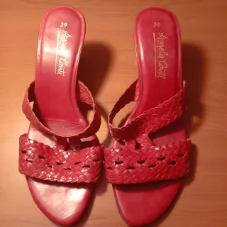 Sandalias tacón Angela Conti rojas talla 39