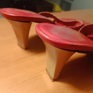 Sandalias tacón Angela Conti rojas talla 39