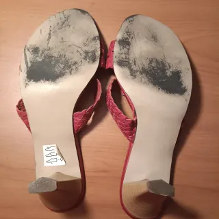 Sandalias tacón Angela Conti rojas talla 39