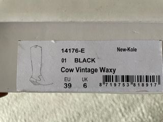 Botas de piel negras T. 39