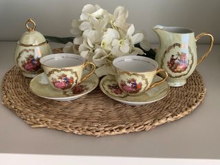 Juego de café antiguo Tú y Yo