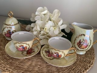 Juego de café antiguo Tú y Yo