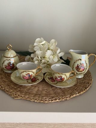 Juego de café antiguo Tú y Yo