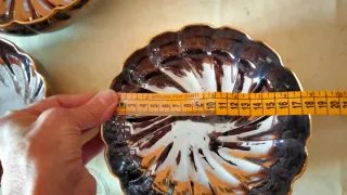 Set 4 Ciotole acciaio e bordo in Oro e 6 piccole