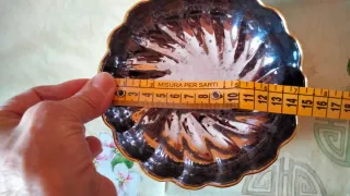 Set 4 Ciotole acciaio e bordo in Oro e 6 piccole