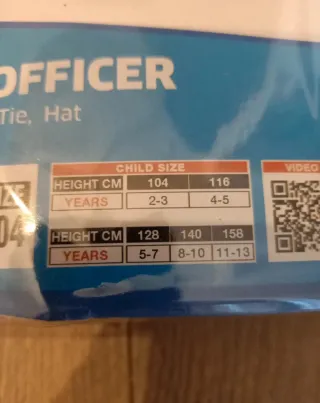 Costume Carnevale Poliziotto Bambino 2/3 anni.