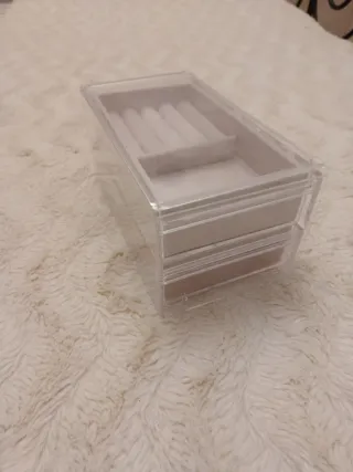 Joyero organizador 2 cajones transparente