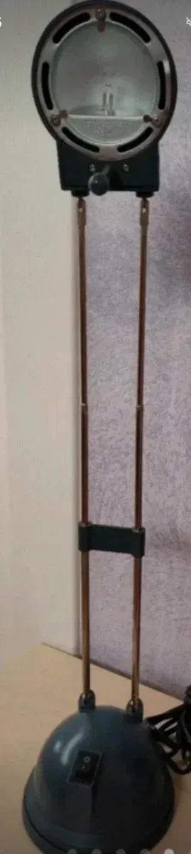 Lampada scrivania retrò blu/argento