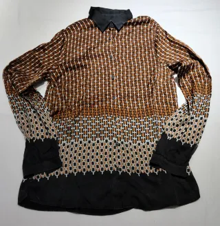 Camicia elegante fantasia geometrica