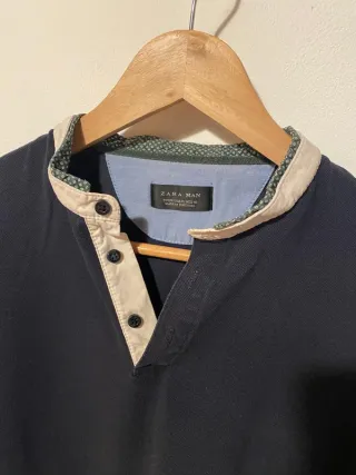 Polo Zara talla M azul marino