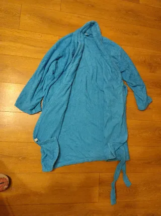 Albornoz unisex talla G azul