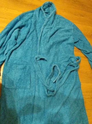 Albornoz unisex talla G azul