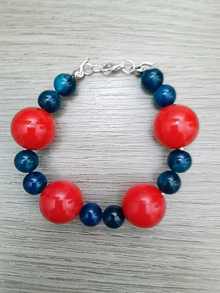 Bracciale pietra sfera artigianale donna