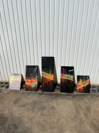 Juego de 5 Cuadros Musicales