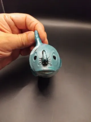 🇨🇳 Bote de porcelana para salsa con forma de pez