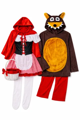 Pareja pack Disfraz Caperucita roja y lobo