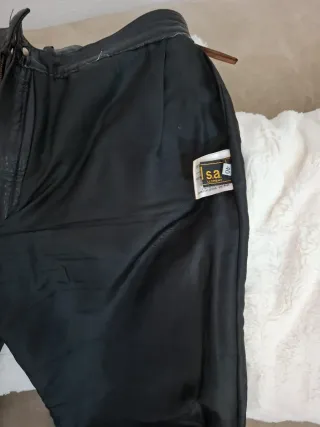 Pantalón de piel mujer negro