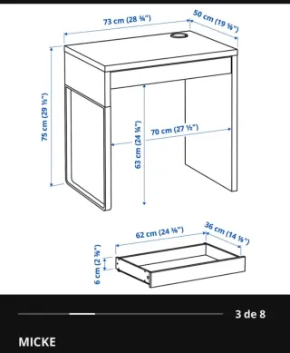 Escritorio negro ikea