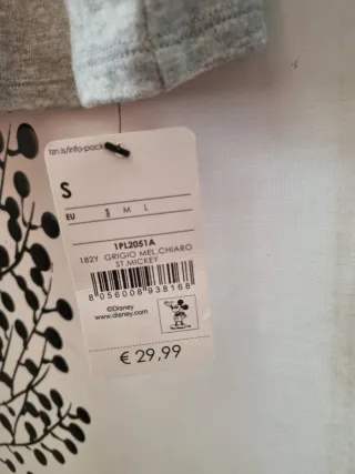 Maglietta Disney Mickey Mouse Grigia