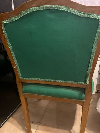 Sillones vintage de madera y tela