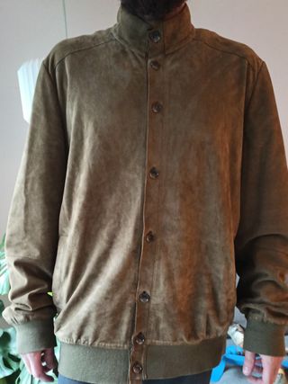 Chaqueta de ante marrón