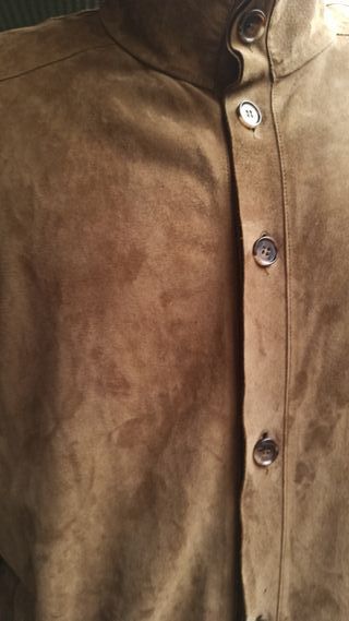 Chaqueta de ante marrón