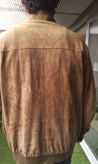 Chaqueta de ante marrón