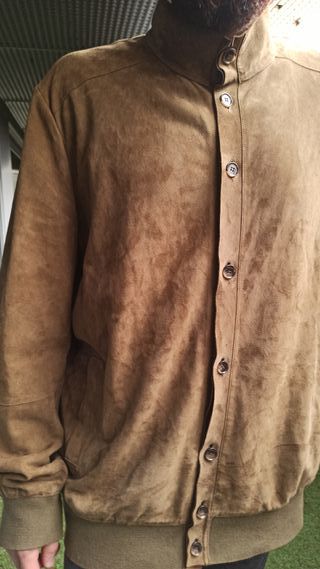 Chaqueta de ante marrón