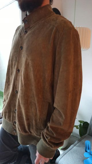 Chaqueta de ante marrón