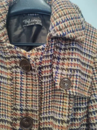 Vintage Zara Abrigo estampado cuadros size M