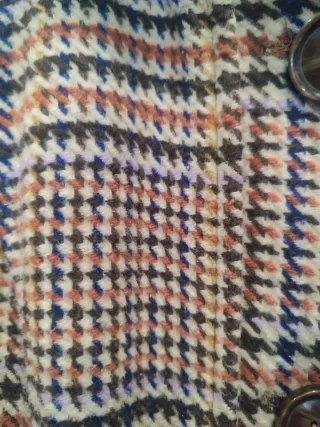 Vintage Zara Abrigo estampado cuadros size M