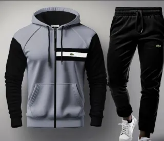 Conjunto deportivo Lacoste verde y negro