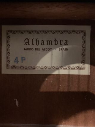 Guitarra Clásica Alhambra 4P Años 90
