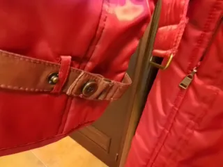 Gabardina Anorak Rojo y Marrón